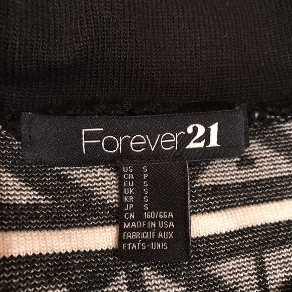 Forever 21 Bandage Mini Skirt Womens Size Small Black White y2k Bodycon - Picture 9 of 10